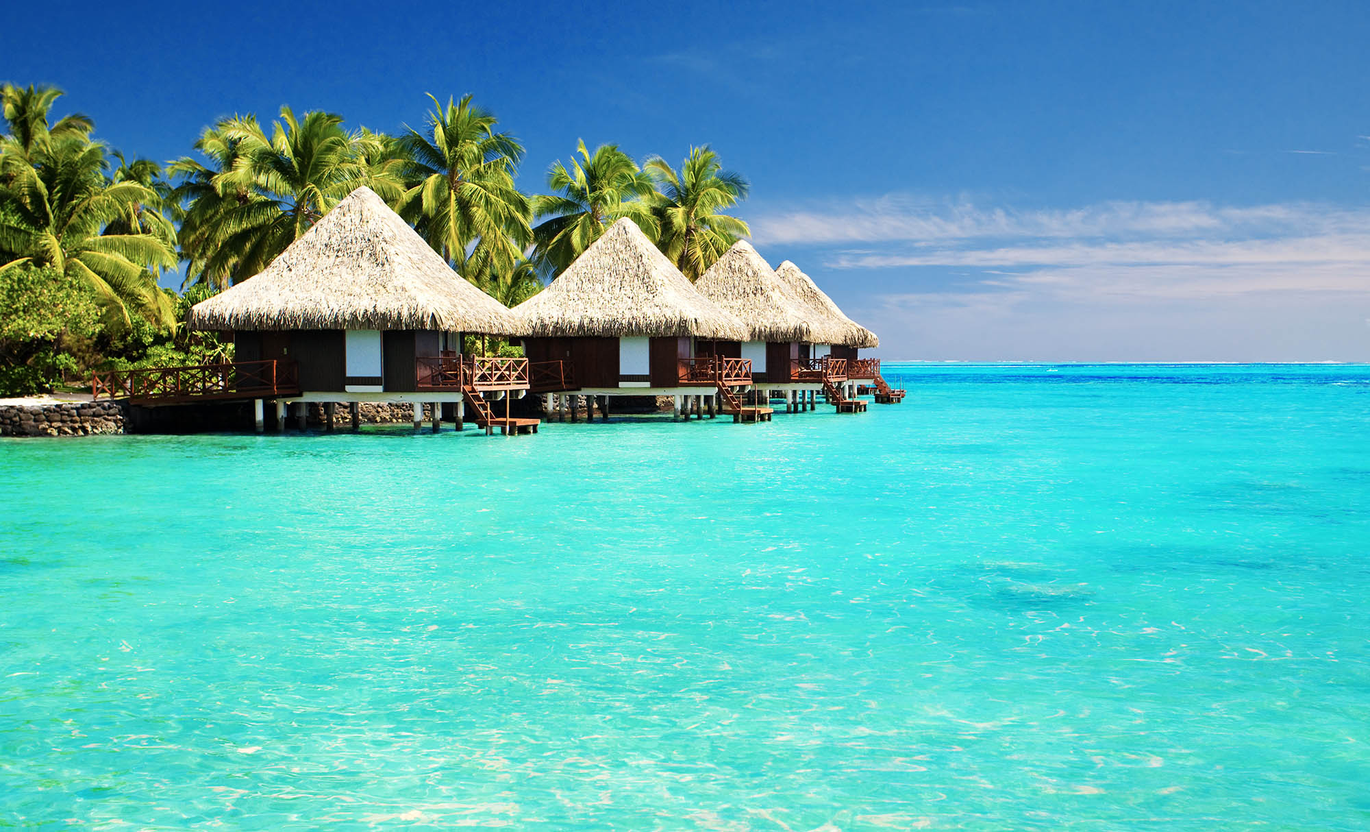 Tropical water bungalows